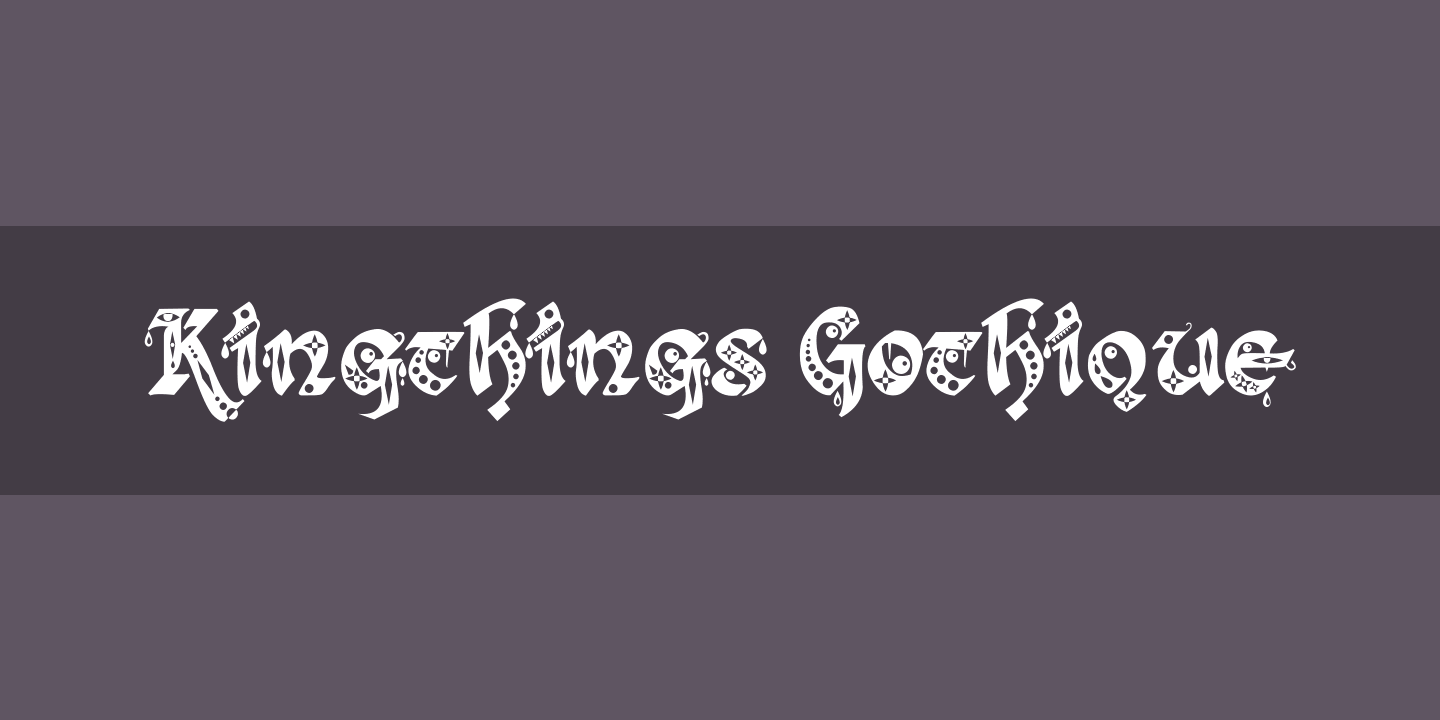 Beispiel einer Kingthings Gothique-Schriftart #1